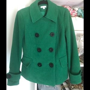 emerald green peacoat